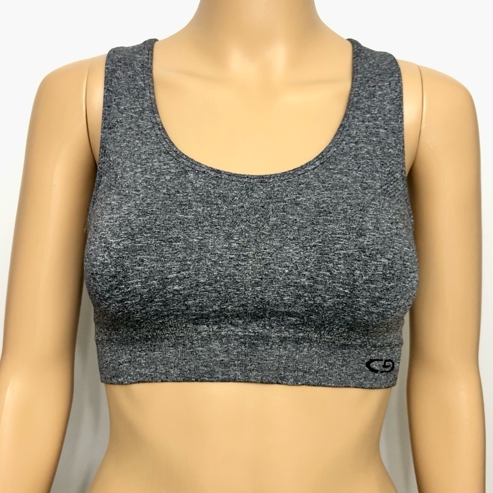 Champion C9 Grey Medium Support Sports Bra Racerback Training Top Size M